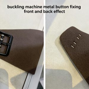 Model 161 ring type buckling machine metal button fixing front and back effect