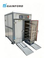 YT-134A intelligent double door vacuum heat setting machine for shoes and boots with PLC control and steam wrinkle removal