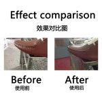 133A vacuum heat setting machine before after treatment - shoe upper with wrinkles and creases