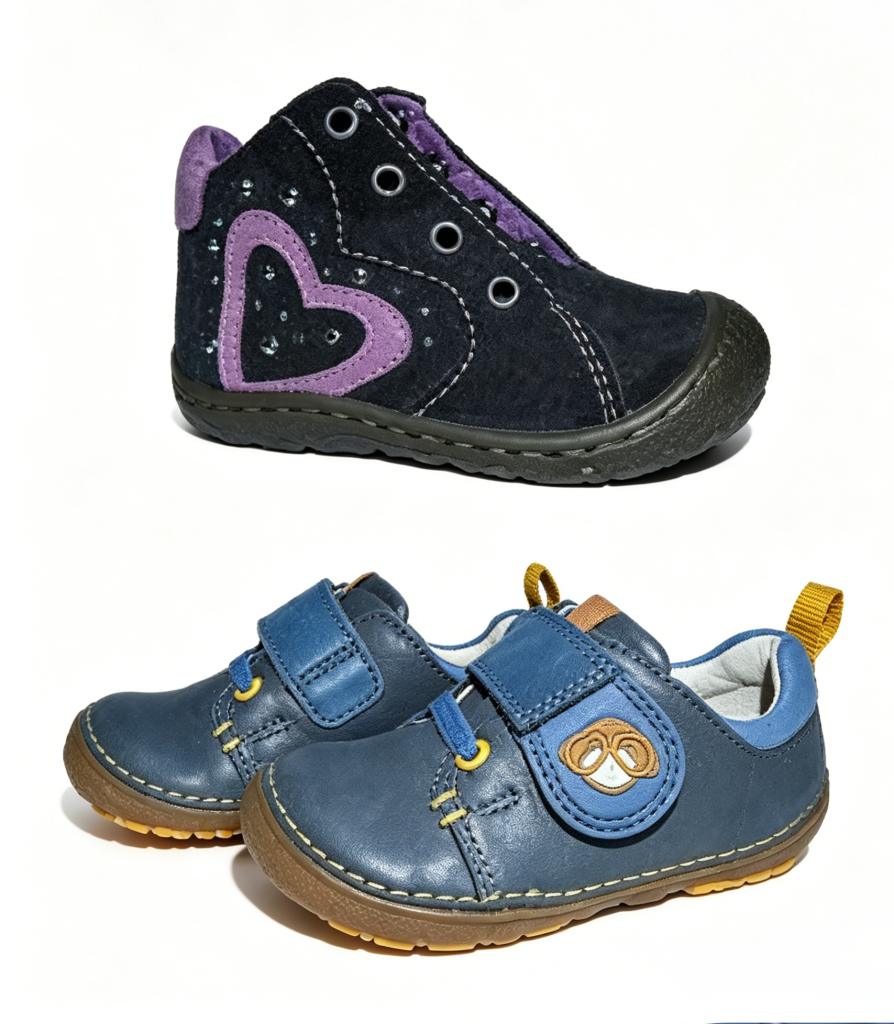 Children shoes inside seam stitching application examples