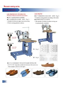 GR-781/2H double thread moccasin sewing machine for shoe upper stitching